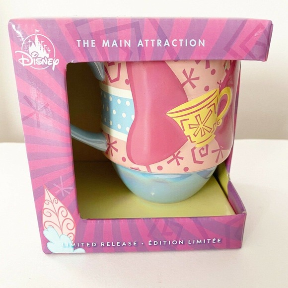 Disney Minnie Mouse Mug The Main Attraction Mad Tea Party Stackable March 2020 - Picture 1 of 4